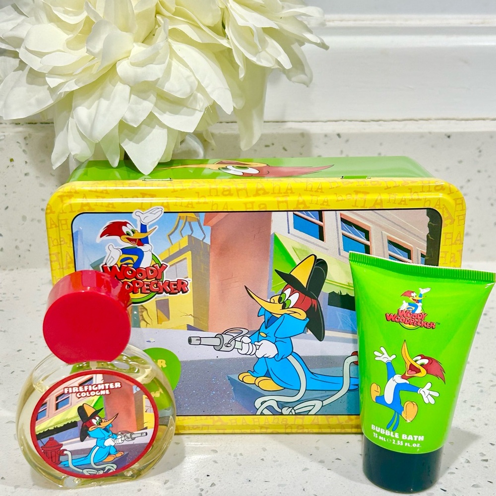 Woody Woodpecker Tin 2PCS Gift Set Kids Perfume And Shower Gel